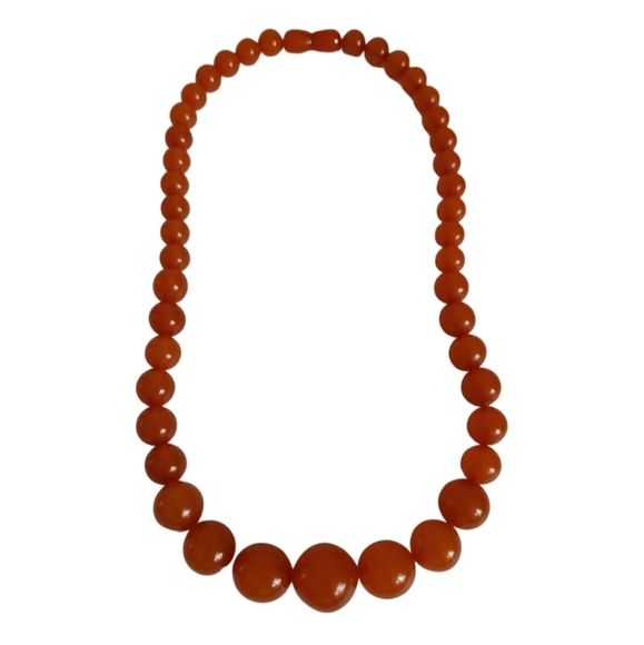 Vintage Genuine Soviet Baltic Butterscotch Amber Necklace - Picture 2 of 15